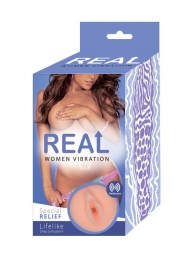 Телесный вибромастурбатор-вагина Real Women Vibration - Real - в Новом Уренгое купить с доставкой