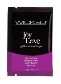 Лубрикант на водной основе для использования с игрушками WICKED Toy Love - 3 мл. - Wicked - купить с доставкой в Новом Уренгое