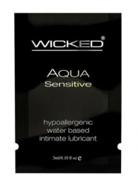 Мягкий лубрикант на водной основе WICKED AQUA Sensitive - 3 мл. - Wicked - купить с доставкой в Новом Уренгое