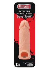 Телесная насадка EXTENDER WITH BALL STRAP 5.5 - 14 см. - Dream Toys - в Новом Уренгое купить с доставкой