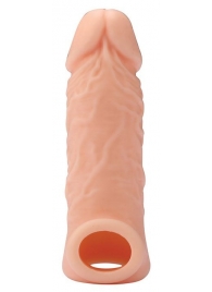 Телесная насадка EXTENDER WITH BALL STRAP 5.5 - 14 см. - Dream Toys - в Новом Уренгое купить с доставкой