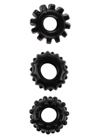 Набор из 3 черных эрекционных колец SET OF 3 COCKRINGS - Dream Toys - в Новом Уренгое купить с доставкой