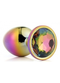 Голографическая анальная втулка с радужным кристаллом - 7,1 см. - Dream Toys - купить с доставкой в Новом Уренгое