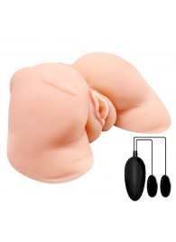 Телесная вибровагина Julie с 2 рабочими отверстиями - Baile - в Новом Уренгое купить с доставкой