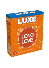 Презервативы с продлевающим эффектом LUXE Royal Long Love - 3 шт. - Luxe - купить с доставкой в Новом Уренгое