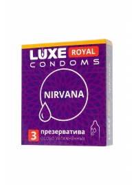 Презервативы с увеличенным количеством смазки LUXE Royal Nirvana - 3 шт. - Luxe - купить с доставкой в Новом Уренгое