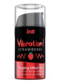 Жидкий интимный гель с эффектом вибрации Vibration! Strawberry - 15 мл. - INTT - купить с доставкой в Новом Уренгое