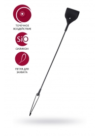 Черный гладкий стек с тонкой ручкой - 48 см. - ToyFa - купить с доставкой в Новом Уренгое