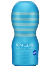 Мастурбатор с охлаждающей смазкой TENGA Original Vacuum Cup Cool - Tenga - в Новом Уренгое купить с доставкой