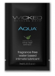 Легкий лубрикант на водной основе с алое Wicked Aqua - 3 мл. - Wicked - купить с доставкой в Новом Уренгое