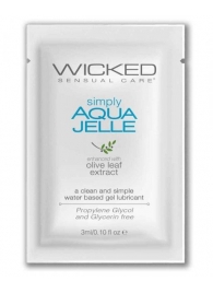 Гель-лубрикант Simply Aqua Jelle - 3 мл. - Wicked - купить с доставкой в Новом Уренгое