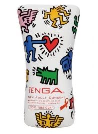 Мастурбатор-туба Keith Haring Soft Tube CUP - Tenga - в Новом Уренгое купить с доставкой