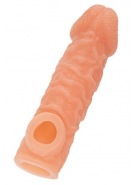 Телесная закрытая насадка с шершавой головкой Cock Sleeve Size S - 13,8 см. - KOKOS - в Новом Уренгое купить с доставкой