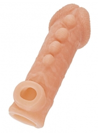 Телесная закрытая насадка с шишечками Cock Sleeve Size S - 13,8 см. - KOKOS - в Новом Уренгое купить с доставкой