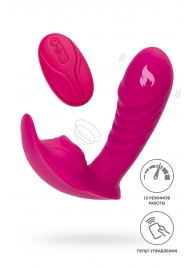 Ярко-розовый стимулятор точки G с вакуум-волновой стимуляцией Shani - JOS