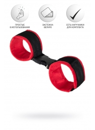 Красно-черные велюровые оковы Anonymo - ToyFa - купить с доставкой в Новом Уренгое