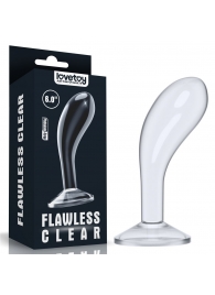 Прозрачный стимулятор простаты Flawless Clear Prostate Plug - 15 см. - Lovetoy - в Новом Уренгое купить с доставкой