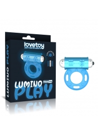 Голубое, светящееся в темноте эрекционное виброкольцо Lumino Play Vibrating Penis Ring - Lovetoy - в Новом Уренгое купить с доставкой