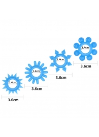 Набор из 4 голубых, светящихся в темноте эрекционных колец Lumino Play - Lovetoy - в Новом Уренгое купить с доставкой