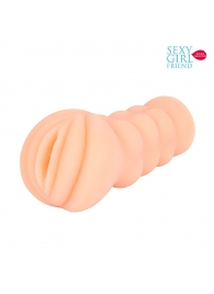 Телесный мастурбатор-вагина с комплектом эрекционных колец - Bior toys - в Новом Уренгое купить с доставкой