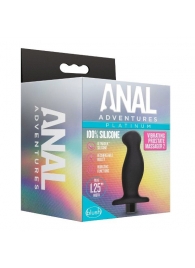 Черный анальный вибромассажёр Silicone Vibrating Prostate Massager 02 - 10,8 см. - Blush Novelties - в Новом Уренгое купить с доставкой