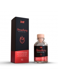 Массажный гель с ароматом клубники Strawberry - 30 мл. - INTT - купить с доставкой в Новом Уренгое