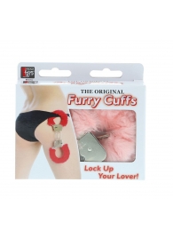 Металлические наручники с розовой меховой опушкой METAL HANDCUFF WITH PLUSH PINK - Dream Toys - купить с доставкой в Новом Уренгое