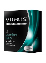 Контурные презервативы VITALIS PREMIUM comfort plus - 3 шт. - Vitalis - купить с доставкой в Новом Уренгое
