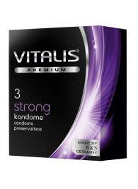 Презервативы с утолщенной стенкой VITALIS PREMIUM strong - 3 шт. - Vitalis - купить с доставкой в Новом Уренгое