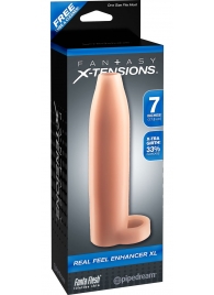 Телесная насадка Real Feel Enhancer XL - 17 см. - Pipedream - в Новом Уренгое купить с доставкой