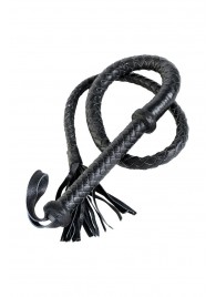 Длинный кожаный кнут с хлопушками на конце - ToyFa - купить с доставкой в Новом Уренгое