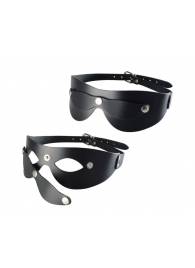 Черная кожаная маска  Новичок - Sitabella - купить с доставкой в Новом Уренгое