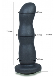 Черная анальная рельефная насадка-фаллоимитатор - 15 см. - LOVETOY (А-Полимер) - купить с доставкой в Новом Уренгое