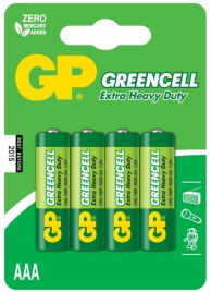 Батарейки солевые GP GreenCell AAA/R03G - 4 шт. - Элементы питания - купить с доставкой в Новом Уренгое