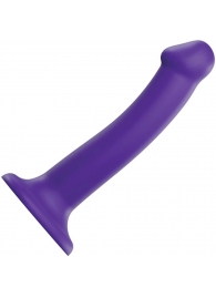 Фиолетовый фаллоимитатор-насадка Strap-On-Me Dildo Dual Density size M - 18 см. - Strap-on-me - купить с доставкой в Новом Уренгое