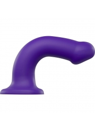 Фиолетовый фаллоимитатор-насадка Strap-On-Me Dildo Dual Density size L - 19 см. - Strap-on-me - купить с доставкой в Новом Уренгое