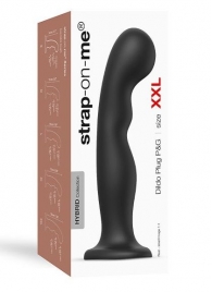 Черная насадка Strap-On-Me Dildo Plug P G size XXL - Strap-on-me - купить с доставкой в Новом Уренгое