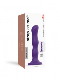 Фиолетовая насадка Strap-On-Me Dildo Geisha Balls size XL - Strap-on-me - купить с доставкой в Новом Уренгое