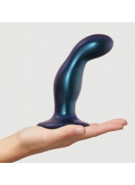 Темно-синяя насадка Strap-On-Me Dildo Plug Snaky size M - Strap-on-me - купить с доставкой в Новом Уренгое