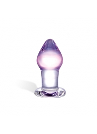 Классическая анальная пробка Amethyst Rain Small - 8 см. - Glas