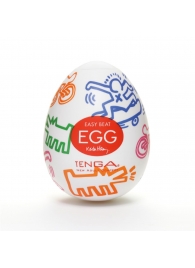 Мастурбатор-яйцо Keith Haring EGG STREET - Tenga - в Новом Уренгое купить с доставкой