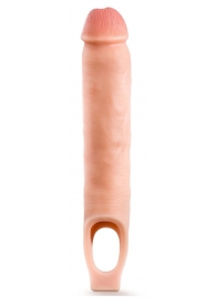 Телесная насадка-удлинитель 11.5 Inch Silicone Cock Sheath Penis Extender - 29,2 см. - Blush Novelties - в Новом Уренгое купить с доставкой