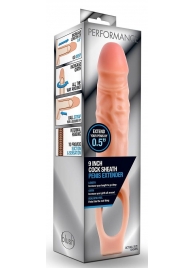 Телесная насадка на пенис 9 Inch Cock Sheath Extender - 22,2 см. - Blush Novelties - в Новом Уренгое купить с доставкой