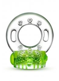 Зеленое эрекционное виброкольцо Arouser Vibrating C-Ring - Blush Novelties - в Новом Уренгое купить с доставкой