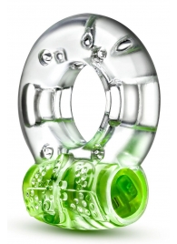 Зеленое эрекционное виброкольцо Arouser Vibrating C-Ring - Blush Novelties - в Новом Уренгое купить с доставкой