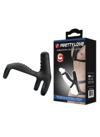 Черная вибронасадка на пенис Vibrating Penis Sling - Baile - в Новом Уренгое купить с доставкой