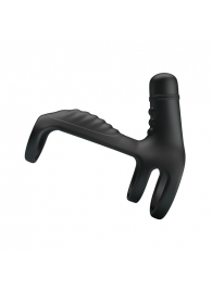 Черная вибронасадка на пенис Vibrating Penis Sling - Baile - в Новом Уренгое купить с доставкой