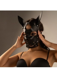 Черная маска  Собака  с ушками - Crazy Handmade - купить с доставкой в Новом Уренгое