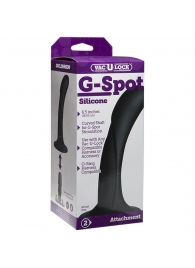 Черная изогнутая насадка Vac-U-Lock G-Spot - 16,5 см. - Doc Johnson - купить с доставкой в Новом Уренгое