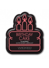 Лубрикант на водной основе со вкусом торта с кремом Wicked Aqua Birthday cake - 3 мл. - Wicked - купить с доставкой в Новом Уренгое